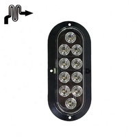 Montage de surface de lumière LED ovale de 6 ", 12v 10leds STOP TAIL TURN Feux arrière de remorque de camion Led