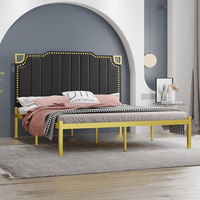 Sommier au design tatami élégant et discret avec structure métallique robuste, gain de place, pour chambres parentales et chambres d'amis, montage facile