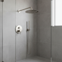 Douche dissimulée luxe mural Nickel salle de bain douche robinet douche mitigeur tête pluie système