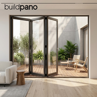 Ventanas Plegables Horizontales de Diseño Moderno con Marco de Aleación de Aluminio Comercial para Entrada y Lavandería, con Control de Insectos Europeo