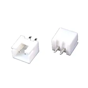 Conector de cabeça macho fêmea para terminal elétrico XH, tomada de plástico com ângulo reto de 2 pinos, personalizado de fábrica, passo de 2,54 mm