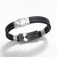 Bracelet en Silicone Moustique avec Logo Gravé Personnalisé Bijoux Européen Hotsale Couture Bracelet en Caoutchouc Fermoir en Acier Inoxydable pour Hommes
