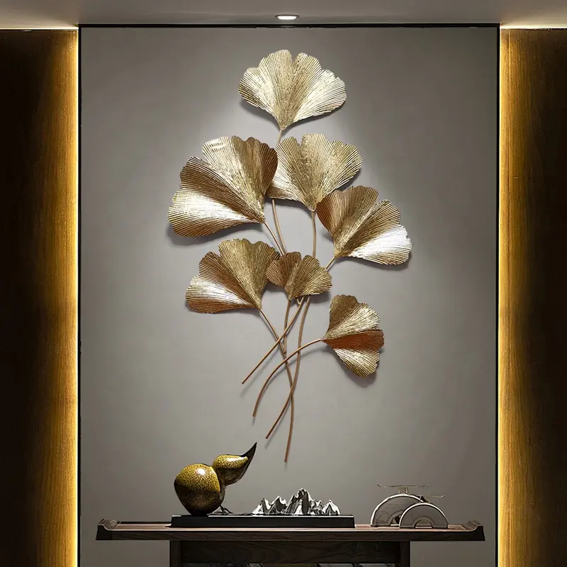 Modern Gold Metal Art Creative Design High Quality Handmade For Livingroom Bedroom Hallway Wall Hanging Decoration