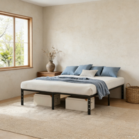 2026 Neues Modell Modernes Klappbett - Kompakte Größe für Schlafzimmer und Mietwohnungen - Metallbett mit Anpassbaren Abmessungen