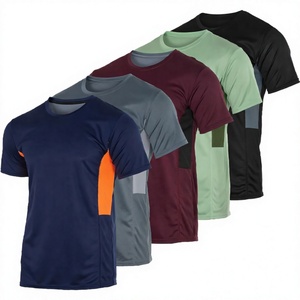 T-shirt décontracté pour homme en jersey uni 100% polyester 220 grammes, imprimé sérigraphié, design vierge - Product Image 2