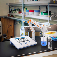Meteran konduktivitas Industri PH/ORP Benchtop laboratorium plastik profesional OEM dapat disesuaikan untuk penggunaan di Lab
