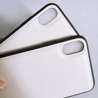 Étui de téléphone portable personnalisé vierge en cuir PU blanc, antichoc, étanche, anti-chute, avec fonction portefeuille, estampage à chaud