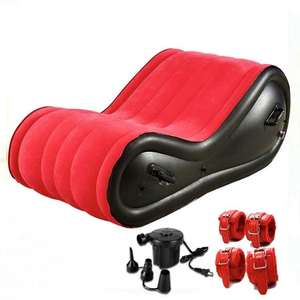 Sexe adulte lit amour chaise de haute qualité en peluche gonflable en forme de S canapé portable multi-fonction pliant - Product Image 3