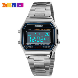 Reloj Digital Retro de Negocios para Hombre <span class=keywords><strong>SKMEI</strong></span>, Reloj de Pulsera Delgado con Correa de Acrílico, Moderno, a la Moda, Personalizado, Resistente al Agua - Product Image 5
