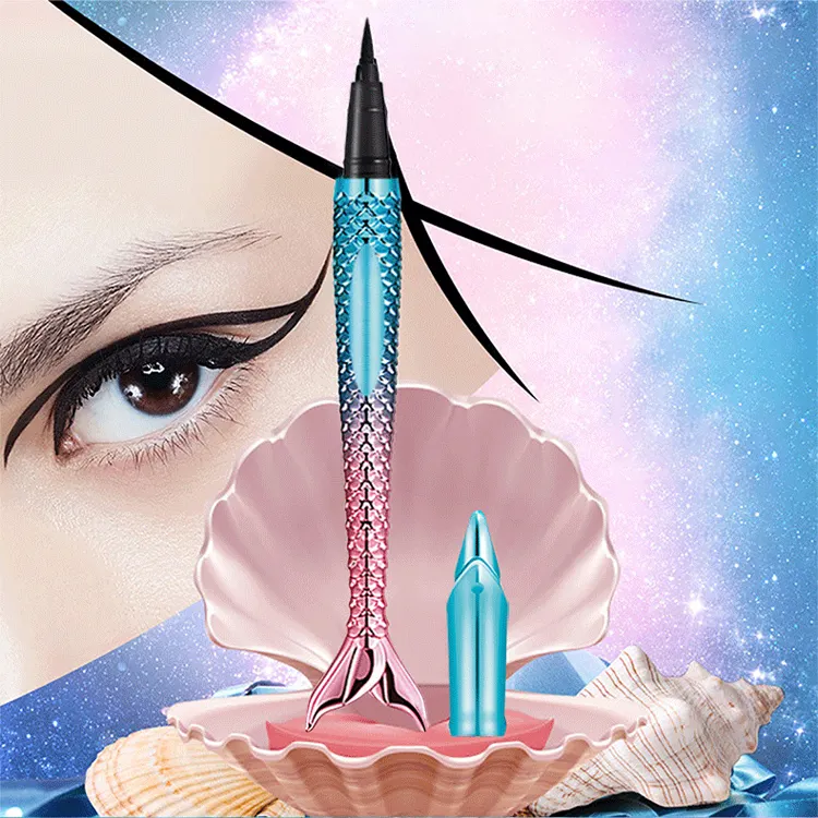 Yeni Mermaid Eyeliner makyaj su geçirmez Eyeliner kozmetik kozmetik 24 saat süren Eyeliner