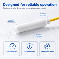 Sonde de température à thermistance NTC 10K 3950 avec câble plat pour la surveillance de la température des joints de porte de réfrigérateur et de congélateur