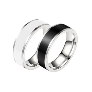 Anillos <span class=keywords><strong>de</strong></span> Acero <span class=keywords><strong>de</strong></span> Titanio Clásicos, Anillos <span class=keywords><strong>de</strong></span> Boda <span class=keywords><strong>de</strong></span> Alianza <span class=keywords><strong>para</strong></span> Mujeres <span class=keywords><strong>y</strong></span> Hombres, Anillos <span class=keywords><strong>de</strong></span> Color Negro <span class=keywords><strong>y</strong></span> Plateado, Joyería <span class=keywords><strong>para</strong></span> Parejas, Anillo <span class=keywords><strong>de</strong></span> Promesa - Product Image 2