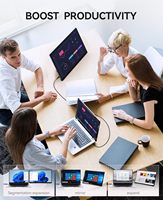 Moniteur tactile portable de 17,3 pouces 4K UHD 3840 X2160 100% NTSC, coque en métal, verre trempé, double haut-parleur, support et étui, USB-C, HDMI