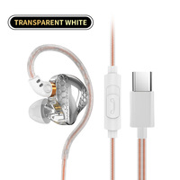 Écouteurs filaires HiFi 3,5 mm à double dynamique avec basses profondes pour la musique stéréo, le sport et la course à pied
