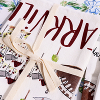 HOSHOM Factory Wholesale Custom Tea Towel 100% Cotton Kitchen Towel Reusable Printed Patterns Napkins