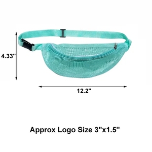 Riñonera de Playa Unisex de Nailon con Correas Ajustables para Niños y Adultos, para Recoger Conchas y Piedras, con Cierre de Cremallera - Product Image 4