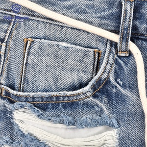 OEM/ODM nuovi pantaloncini da <span class=keywords><strong>uomo</strong></span> <span class=keywords><strong>Jeans</strong></span> strappati Vintage lavati azzurri da <span class=keywords><strong>uomo</strong></span> <span class=keywords><strong>Jeans</strong></span> <span class=keywords><strong>corti</strong></span> estivi con presa - Product Image 6