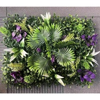 Mur végétal artificiel pour table, en bois, avec vigne suspendue, clôture en plastique, verdure, bambou, fleurs tropicales artificielles