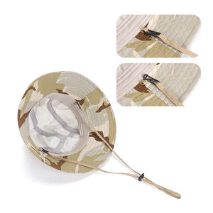 Chapeau Bob Camouflage RongGuang Nouvelle Collection Printemps-Été Tendance Personnalisé Coupe-Vent avec Cordon pour Hommes et Femmes - Product Image 5