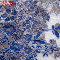 Broderie africaine nigérian brocart dentelle tissu pour femmes robe 5 YDS français Tulle dentelle tissu pour la fête 2534
