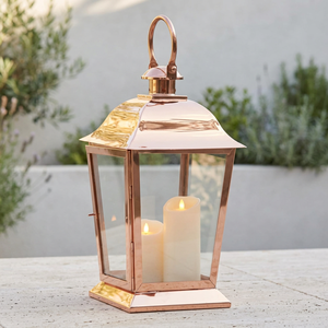 Wholesale High Quality Rose <b>Gold</b> Plated Steel Candle <b>Lantern</b> for Home & Outdoor Decoration - Product Image 4