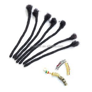 Наращивание из натуральных волос KAMA, полностью ручной работы, дреды для черных мужчин/женщин/детей, 0,6 см, 4 "6" 8 "10" - Product Image 6