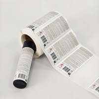 Étiquette autocollante personnalisée double couche pelable, résistante à l'huile, de qualité alimentaire, auto-adhésive pour l'emballage alimentaire, les bocaux, les bouteilles, les contenants, impression