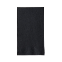 Vente en gros de serviettes en papier Airlaid de couleur noire teintée Noël mariage 14x16 papier serviette 2 plis