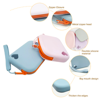 Porte-monnaie en silicone avec fermeture éclair, boîte élégante carrée pour bonbons, sac de rangement personnalisé, unisexe, mini, portable, étanche
