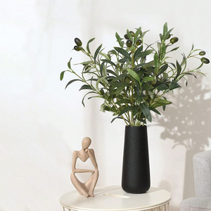 Branches d'<span class=keywords><strong>olivier</strong></span> artificielles de qualité supérieure, verdure synthétique réaliste pour hôtel de luxe, hall, restaurant, vase - Product Image 1
