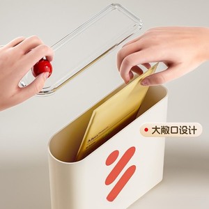Boîte de rangement double niveau en PP pour masques faciaux, style nordique moderne, décoration de luxe pour organisateur de cosmétiques de bureau et coiffeuse de salle de bain - Product Image 2