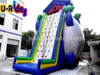 Mur d'escalade gonflable en PVC élevé pour adultes et enfants parc sportif arbre roche escalade toboggan parc d'attractions caractéristique