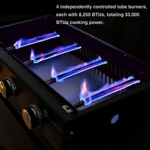 Plaque chauffante d'extérieur 4 brûleurs <span class=keywords><strong>Plancha</strong></span> Flat Top Teppanyaki Gas Grill <span class=keywords><strong>Camping</strong></span> BBQ Propane Grill Griddle - Product Image 4