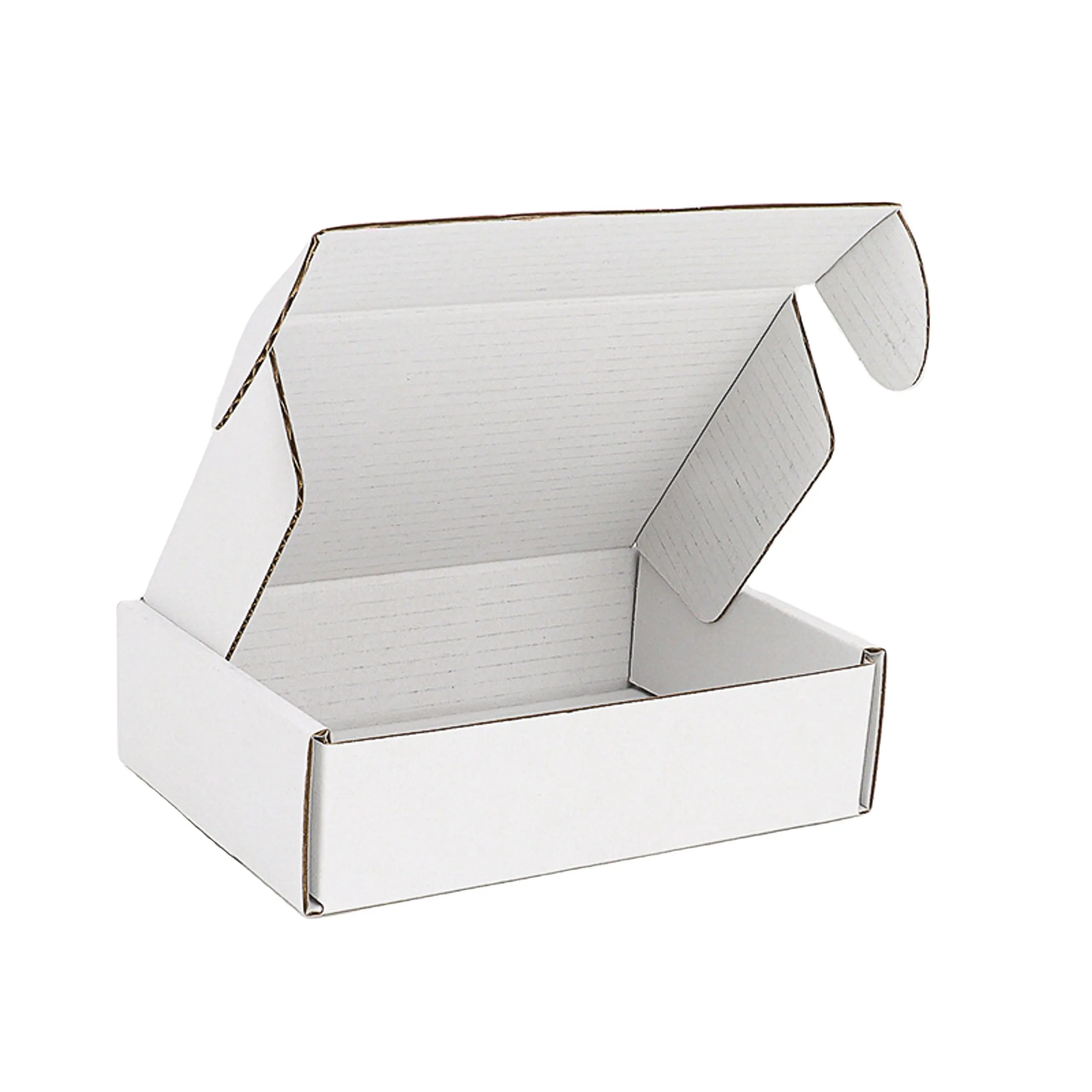 Caja de correo kraft de embalaje de envío personalizado de gran oferta, paquete de cajas de papel de embalaje de regalo plegable corrugado