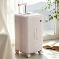 Nouvelle valise de voyage élégante en néoprène PC ultra-légère unisexe Duntun Max grande capacité 24 pouces à roulettes