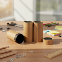 Emballage de tube en papier cosmétique de luxe personnalisé, cylindre écologique en kraft, boîte ronde pour déodorant et soins de la peau avec impression de logo