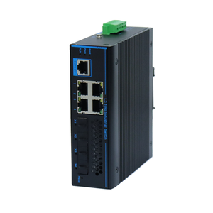 สวิตช์อุตสาหกรรม Layer 3 NMS 10G รองรับ 10 กิกะบิต 4 พอร์ตออปติคอล 4 พอร์ตไฟฟ้า แบบวงแหวน รองรับการซ่อมแซมตัวเอง แบ่ง VLAN ได้ - Product Image 4