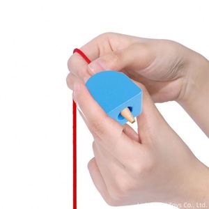 Bloques de Enhebrar y Apilar para Niños Pequeños con Caja, Kit de Números y Formas para que los Bebés y Niños Ejerciten la Motricidad Fina - Product Image 5