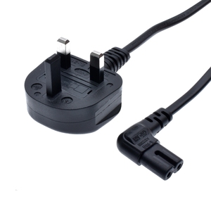 Cáp Nguồn 3M Phích Cắm 3 Chân Của Anh Vào IEC-60320-C7 Góc Phải 90 Độ Hình 8 Cho Samsung LG Sony Sharp LED TV,Sky Plus + HD Box - Product Image 3