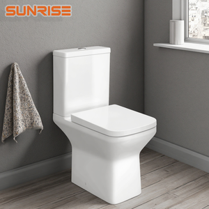 Turkish bianco moderno wc in ceramica a doppio sciacquone allungato a pavimento comò nascosto serbatoio senza montatura quadrato P-Trap bagno - Product Image 1
