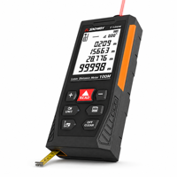 Télémètre laser portatif 100 m, IP54, mesure numérique de la distance, modes de mesure multiples, outil de mesure extérieur