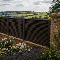 Panneau de clôture en aluminium pour l'extérieur, jardin, villa, écran pare-vent décoratif, revêtement poudré, taille personnalisée