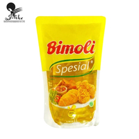 Sachet d'emballage OEM pour huile de palme, pochette souple en plastique laminé BOPP à fond plat
