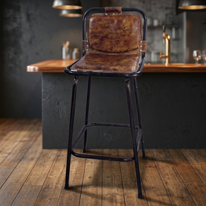 Silla de Barra Industrial Vintage para Hogar, Bar, Hotel, Restaurante, de Hierro, Respaldo Alto, Resistente, Duradera, Ecológica y Ligera - Product Image 3