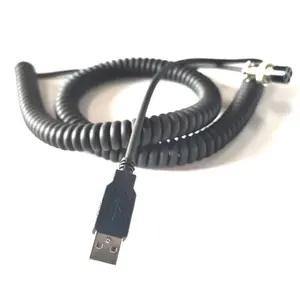Connecteur femelle 4x24WG GX16 vers prise USB câble spiralé blindé Rallonges enroulées