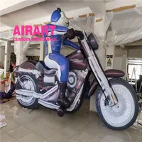 Большая реклама надувной бульдог ездить на мотоцикле