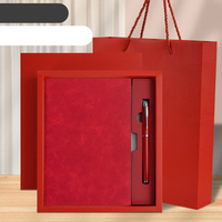 Carnet de notes et stylo personnalisés à couverture rigide coffret cadeau carnet de notes en cuir PU à couverture souple avec boîte en papier et sac