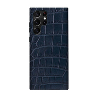 Vente en gros de coques de téléphone entièrement faites à la main en cuir de crocodile véritable exotique pour S26 S 26+ S 26 Ultra