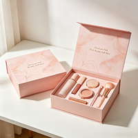 Luxuriöse Maßgefertigte Recycelbare Buchförmige Matt Laminierte Make-up Pinsel Geschenkset Papierverpackung Kosmetikbox