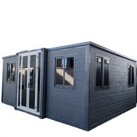 Maison conteneur extensible de 20 pieds, maison mobile modulaire préfabriquée de luxe, entièrement finie avec cuisine et salle de bain, personnalisée pour les centres de villégiature
